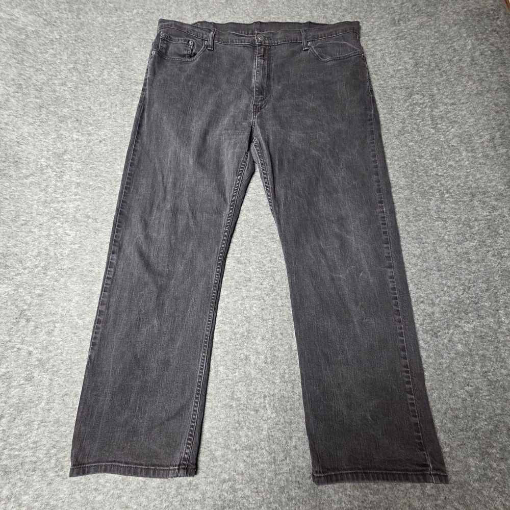 Levis 569 Loose Straight Relaxed Fit Jeans Mens 42x29 Black Gray Denim Pants
